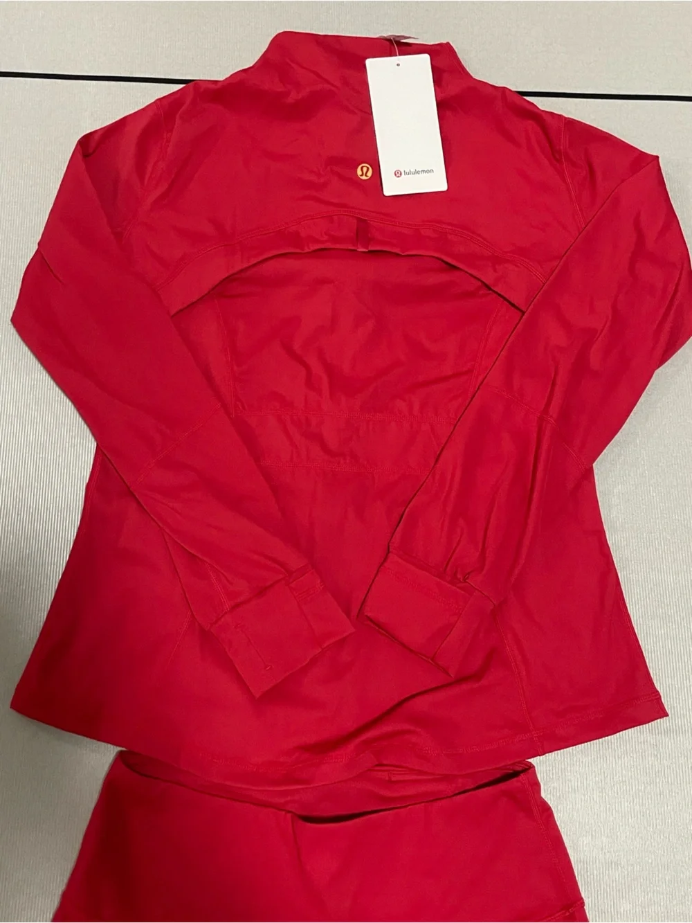 lululemon athletica Women's Bright Red Zip-Up Bomber Jacket